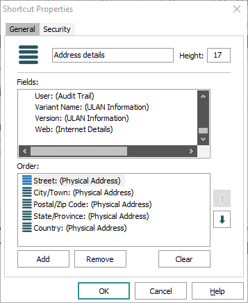 Shortcut Properties